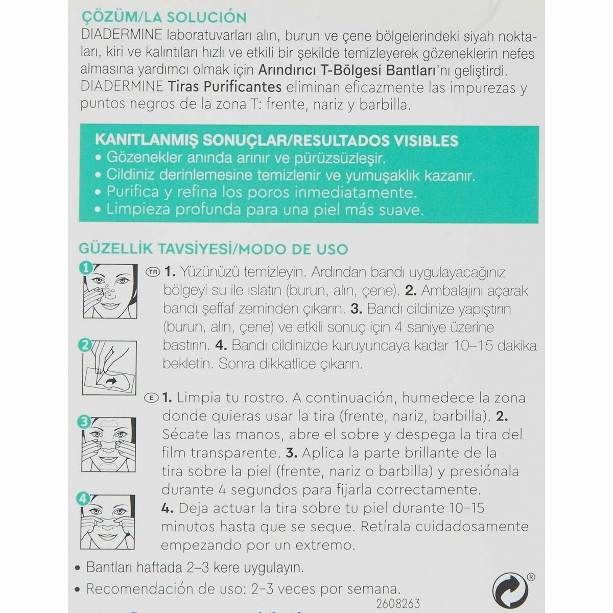 Pflege von Fettiger Haut Diadermine Tiras Purificantes 10 ml